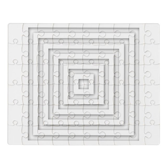White Square Geometric Jigsaw Puzzle (Puzzle Horizontal)
