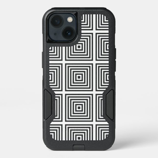 White Square Geometric Otterbox iPhone Case (Back)