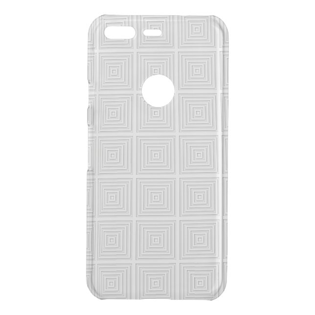 White Square Geometric Uncommon Google Pixel Case (Back)