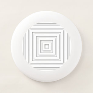 White Square Geometric Wham-O Frisbee