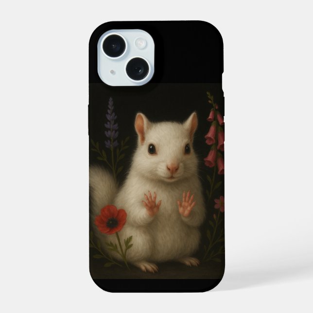 White Squirrel  Iphone Case (Back)