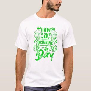 White St Patricks Day Men, Women, Funny Irish Drin T-Shirt
