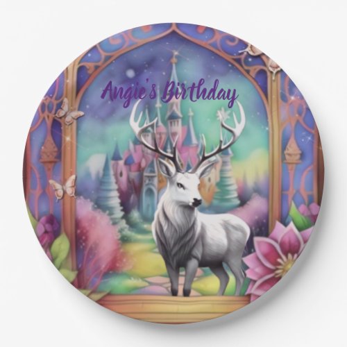 White Stag Castle Paper Plates