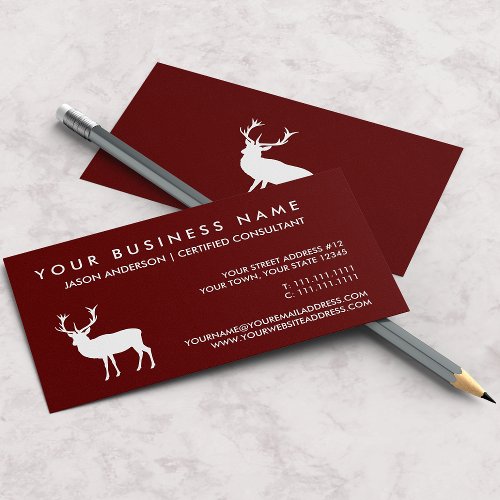 White Stag Elegant Custom Color Consultant Business Card