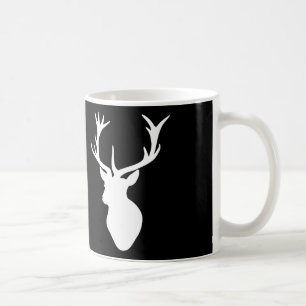 White Stag Head Coffee Mug