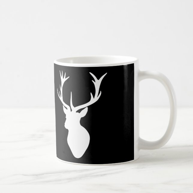 White Stag Head Coffee Mug (Right)