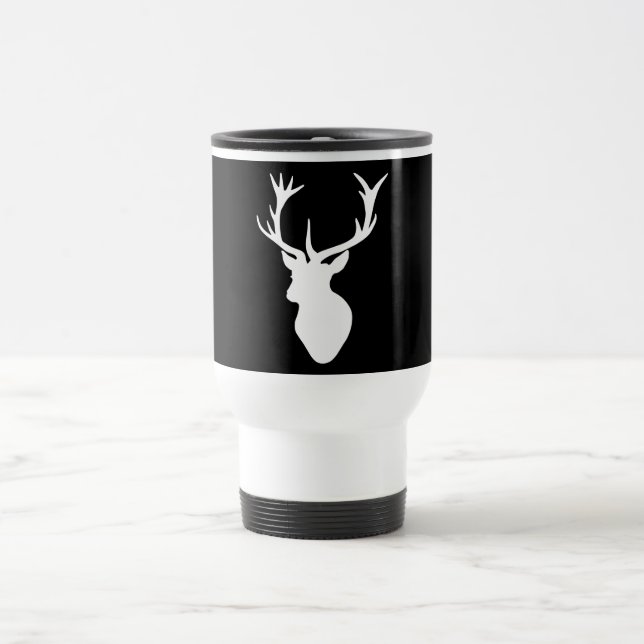 White Stag Head Travel Mug (Center)