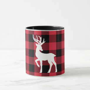 White Stag Red Buffalo Check Mug