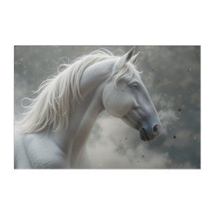 White Stallion Acrylic Print