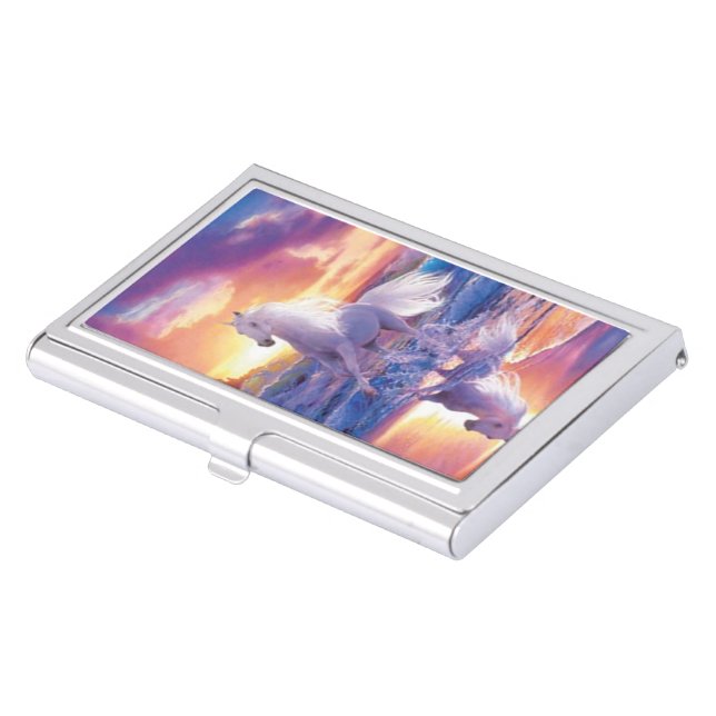 White Stallion Business Card Holder (Front)