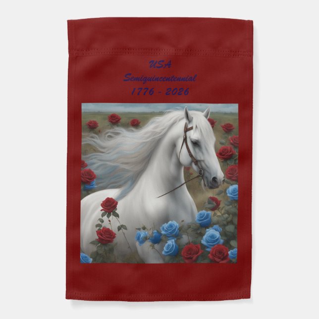 White stallion Semiquincentennial flag (Front)