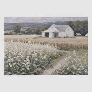 White Stalwart Barn Decoupage Tissue Paper