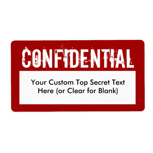 White Stamp Style Confidential Fill-In Labels | Zazzle