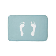 White-Stamped Footprints (Blue)