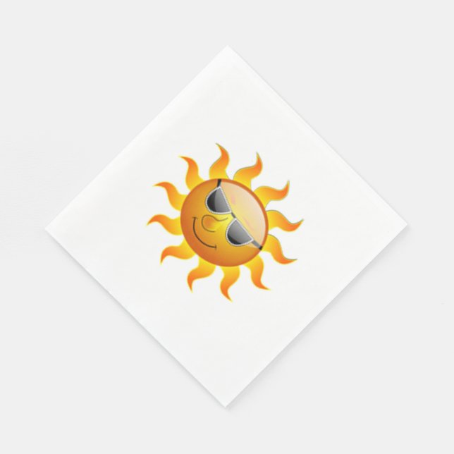 White Standard Luncheon Napkin/Sun Paper Napkins (Corner)