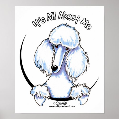 White Standard Poodle IAAM Poster