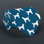 White Standard Poodle Silhouettes Lamb Cut Pattern Neck Tie<br><div class="desc">This original Standard Poodles pattern neck tie makes a great gift for dog dads! White Standard Poodle silhouettes with the popular "lamb cut" haircut. Available in a variety of colors, this cool tie makes a statement for Poodle lovers. An awesome gift for the guy who wears a tie for business,...</div>
