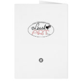 White Standard Poodle Teddy Bear Cards (Back)