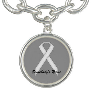 White Standard Ribbon by Kenneth Yoncich Bracelet