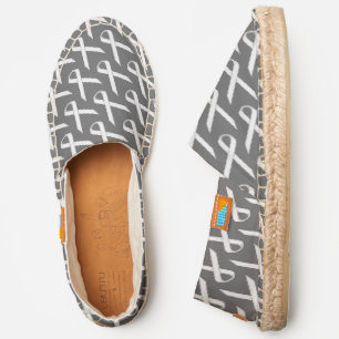 White Standard Ribbon by Kenneth Yoncich Espadrilles