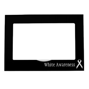 White Standard Ribbon by Kenneth Yoncich Magnetic Photo Frame