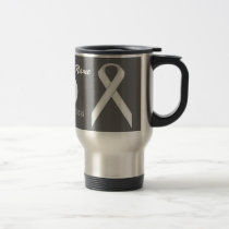 White Standard Ribbon Template by Kenneth Yoncich Travel Mug