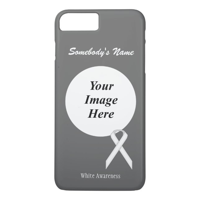 White Standard Ribbon Tmpl by Kenneth Yoncich Case-Mate iPhone Case (Back)