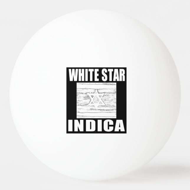 WHITE STAR INDICA Ping-Pong BALL (Front)