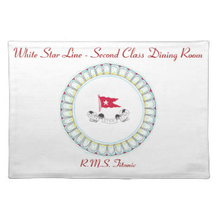 White Star Line - 2nd Class Dining Room Placemat