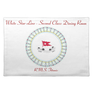 White Star Line - 2nd Class Dining Room Placemat