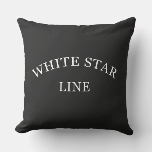 White Star Line CREWMANS REPLICA DESIGN TITANIC  Throw Pillow