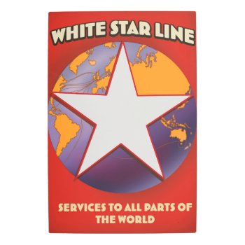 White Star Line Cruise Ship Commercial. Canvas Pri Metal Print by bartonleclaydesign at Zazzle