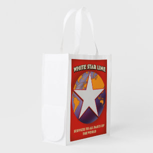 White Star line Cruise ship commercial. Photo Prin Grocery Bag