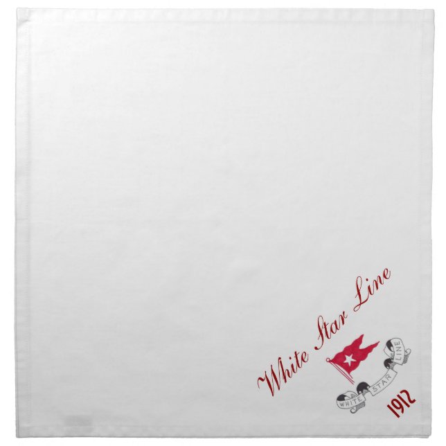 White Star Line - Dinner Napkins (White) (Front)