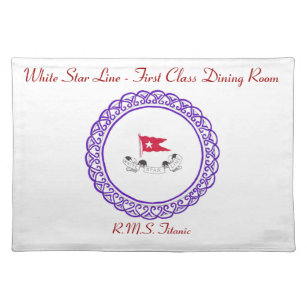 White Star Line - First Class Dining Room Placemat
