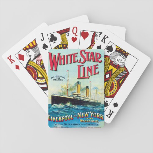 WHITE STAR LINE OCEAN MAIL STEAMER POKER CARDS