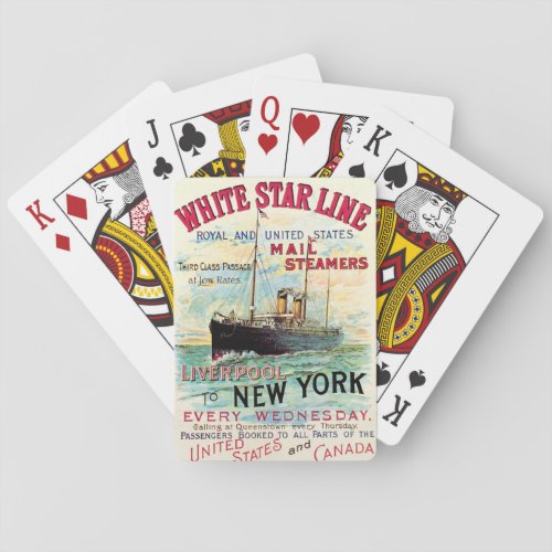 WHITE STAR LINE OCEAN MAIL STEAMER POKER CARDS