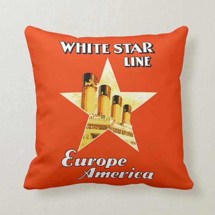 White Star Line Throw Pillow