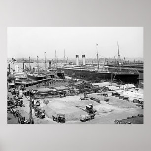 White Star Line's Pier Poster