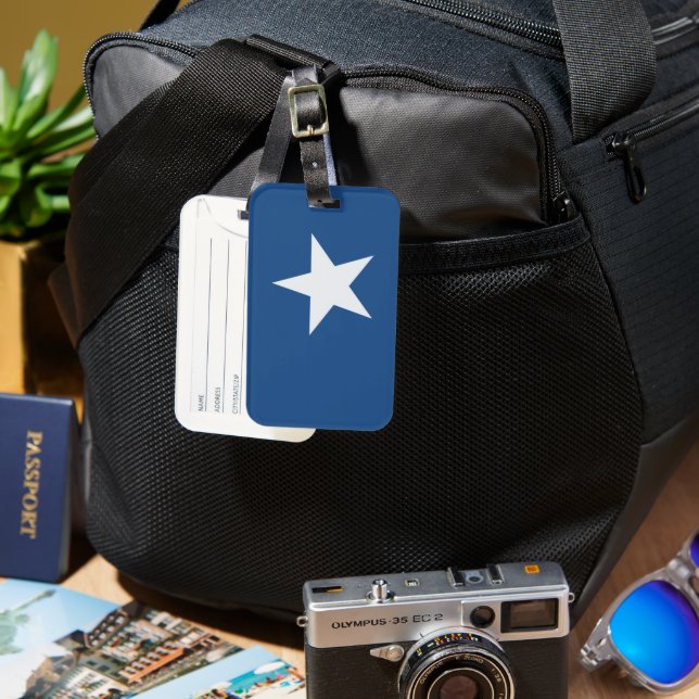 white Star Luggage Tag (Front & Back)