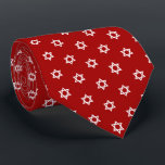 White Star Of David II Red Neck Tie<br><div class="desc">Judaica Collection</div>