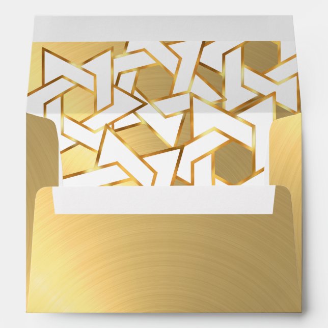 White Star of David on Gold Envelope (Back (Bottom))