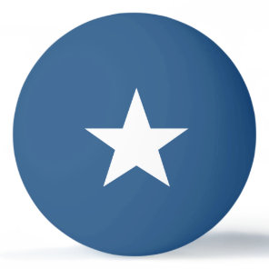 White Star on Blue Ping Pong Ball