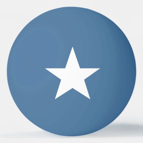 White Star on Blue Ping Pong Ball