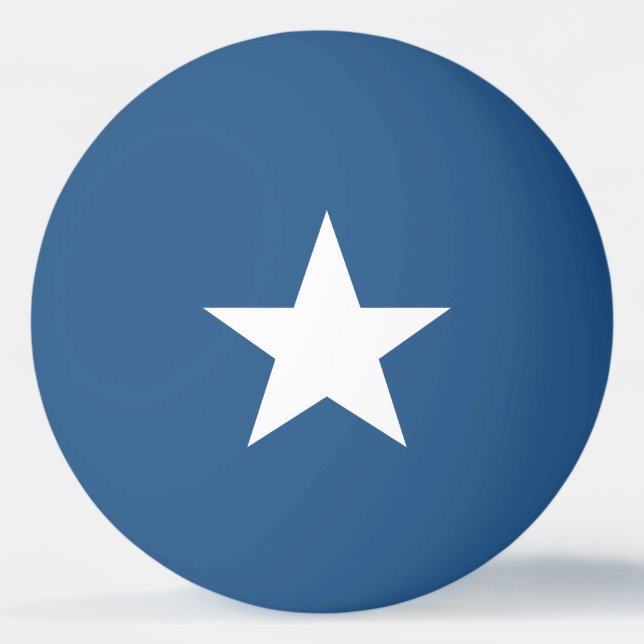 White Star on Blue Ping Pong Ball (Front)