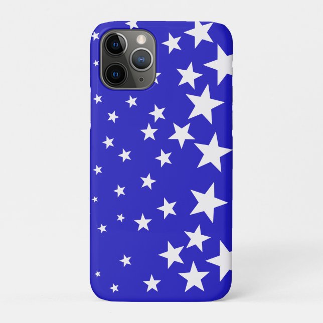 White star pattern on blue background Case-Mate iPhone case (Back)
