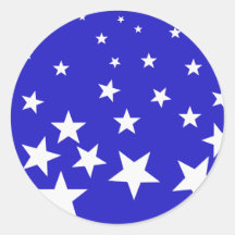White star pattern on blue background