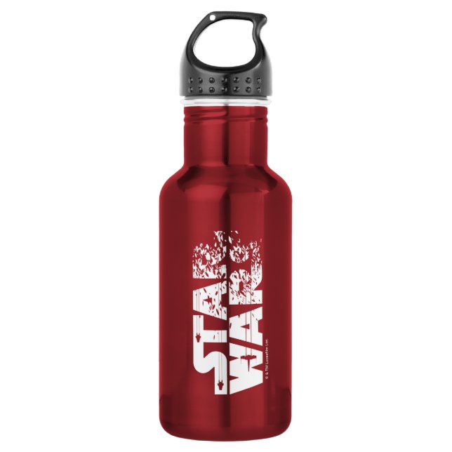 White Star Wars Logo Stainless Steel Water Bottle (Front)