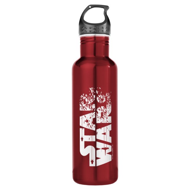 White Star Wars Logo Stainless Steel Water Bottle (Front)