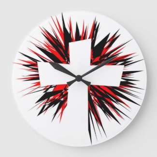 WHITE STARBURST CROSS